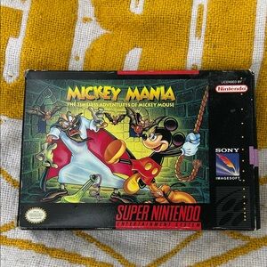 Nintendo Super Nintendo Mickey Mania Game - Black and Red